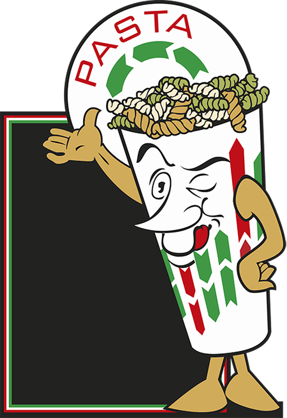 Stoepbord pasta op veren standard met dubbel schrijfbord panneaux-trottoir 160 cm