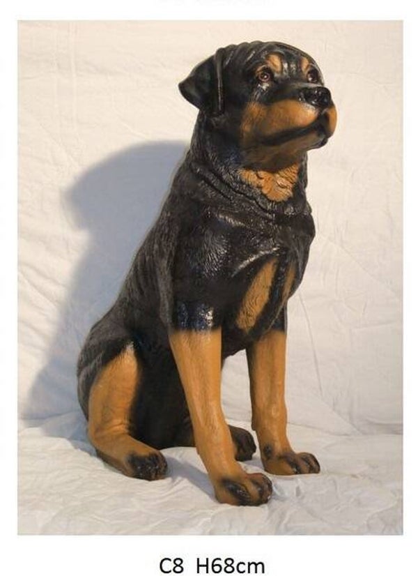DHC8 Rotweiler zit polyester résine 70 CM