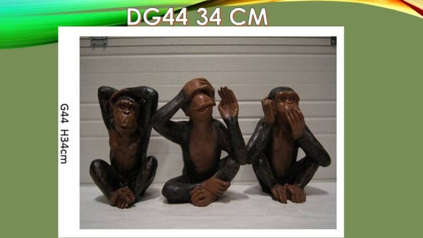 DAP44 Funny Jungle  Apen set HZZ polyester résine 40 cm