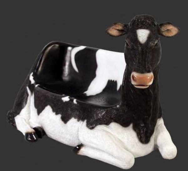 DHD A1105 liggende  koe bank polyester résine 100 x 198 x 103 cm