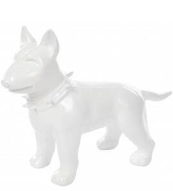 DHC89 Hond bulterriër polyester résine wit  60 cm
