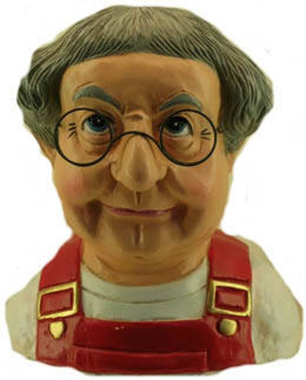 BC35 Coluche borste met bril polyester resine 25 CM