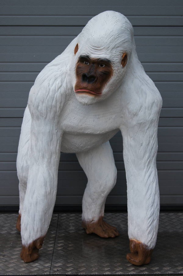 A1815 G23 Jungle Gorilla aap Wit résine polyester 130 cm