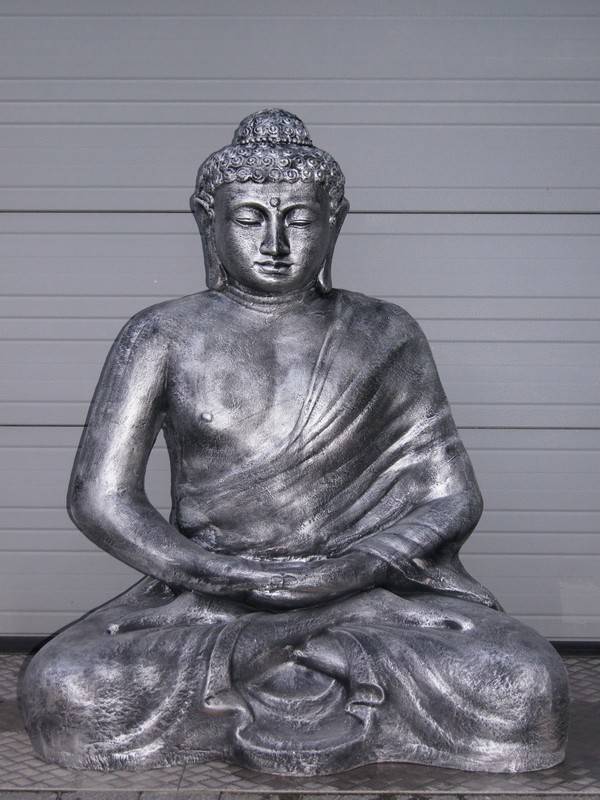 DB99 Curiosa boeddha zit croom polyester résine 150 cm