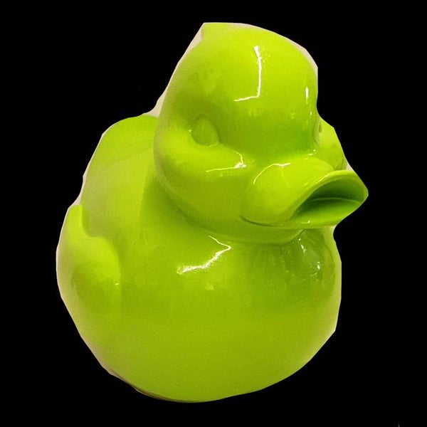 DE13 Funny  Badeend groen polyester résine 40 cm