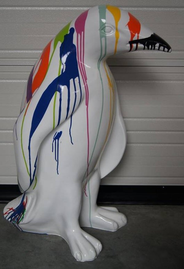 Q3b Pluim A1487 Q3 ¨pinguïn polyester. Rësine  95 CM