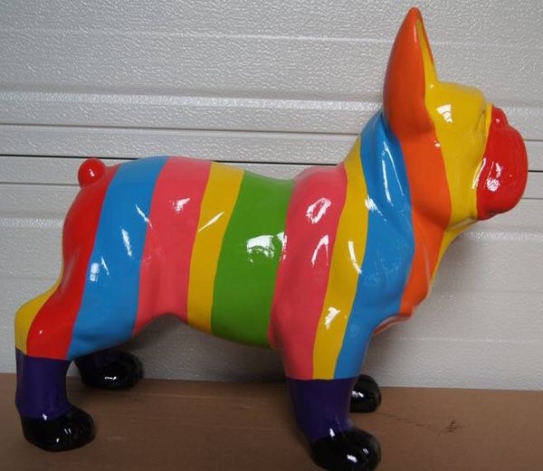 DHC64 France bulldog Hond  multicolor streep 30 x 50 cm
