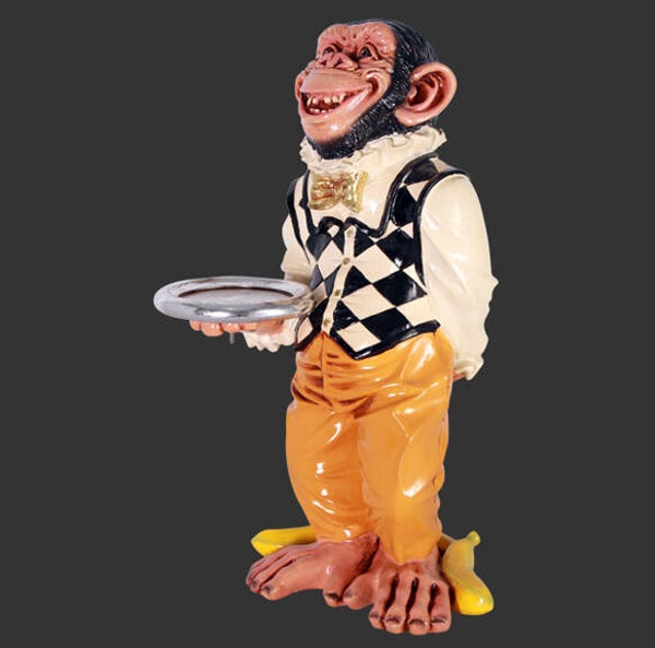 DHW33 Horeca Aap ober met bord polyester résine 80 cm