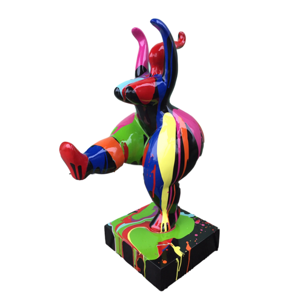 DDB75Z  Design Dame polyester résine multicolor zwart drop 75 cm