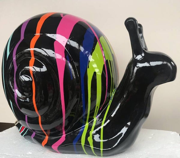 DSP slak met huis zwart multicolor drop 