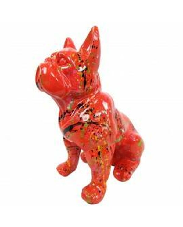 DHC56 Hond France bulldog zit multicolor polyester résine 42 cm