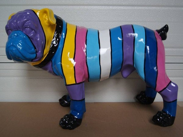 DHC65 Engelse bulldog hond  multicolore block polyester résine 65cm
