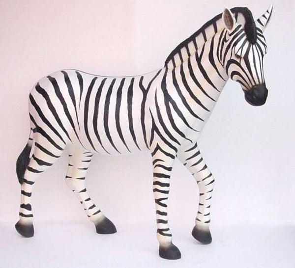 Jungle zebra Paard polyester résine 170 cm