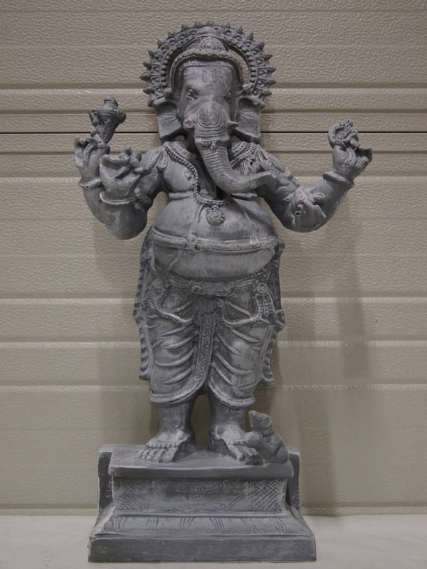 DB110 Curiosa boeddha Ganesha olifante slurf steen antiek 70 cm