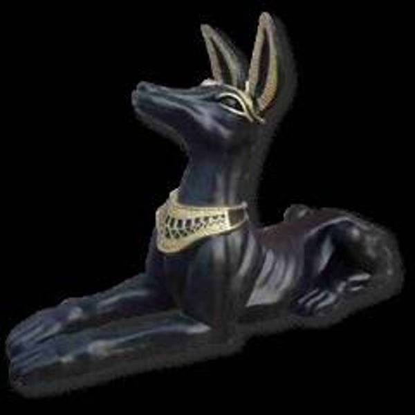 HEG45 curiosa hond Égypte ligend polyester résine 100 x 45 cm