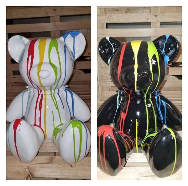 DBZ50 Beer wit of zwart multicolor zit polyester 50 cm