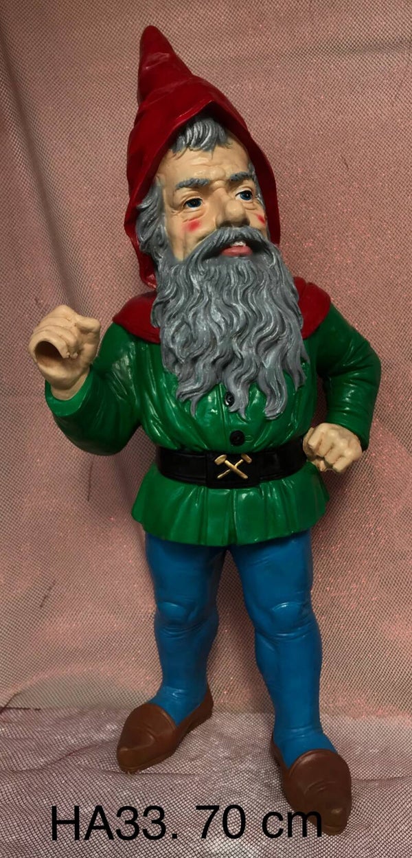 AH34 kabouter werker in tuin polyester résine 70 cm