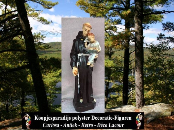 DA70 Antonius met kind polyester résine 70 cm