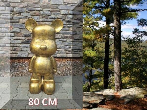 Cartoon Beer staand laminaat antiek goud 80 cm