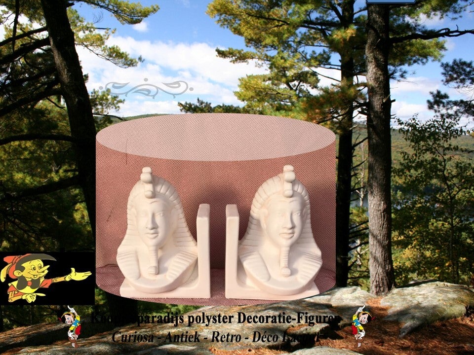 Egypte boekensteun wit polyester résine 15 x 30 cm