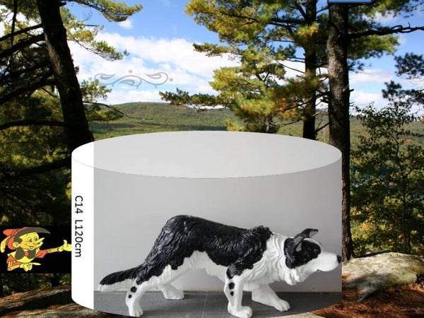 hond border collie stand polyester résine 50 X 120 CM
