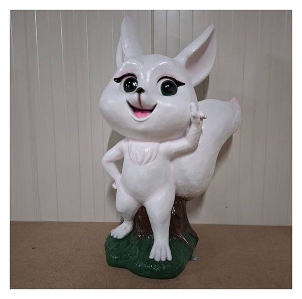 Dame witte eekhoorn laminaat 90 x 45 cm