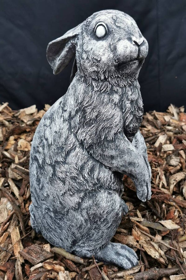 Konijntje zit op uitkijk beton 40 cm