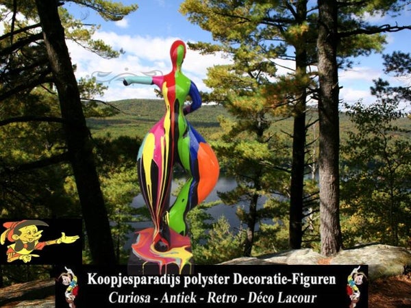 Design Dame multicolor zwart drop 85 cm