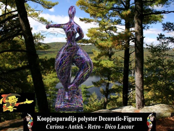 Design Dame danse zwart multicolor spin 85 cm