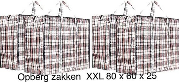 XXL zakken met ritssluiting boodschappen opbergen van speelgoed enz