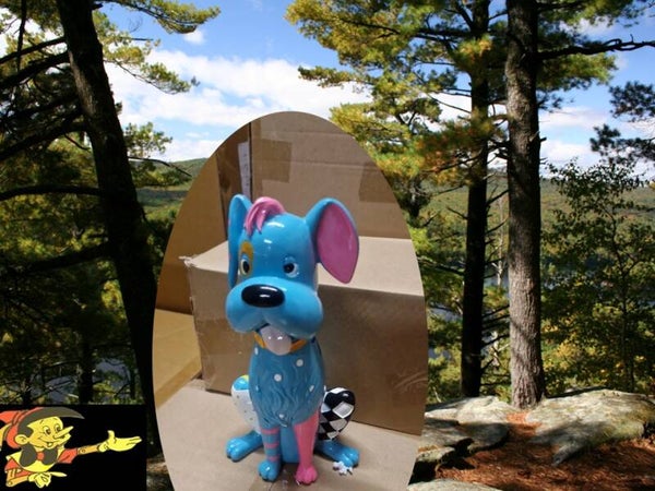 Cartoon hondje zit 30 cm verp 12