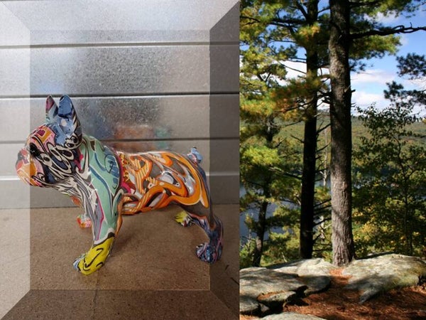 Graffiti pop art engelse buldog 27 x  41 x 22cm VERP 6