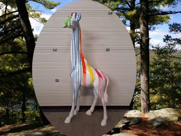 Giraffe staand wit druip laminaat 180 cm