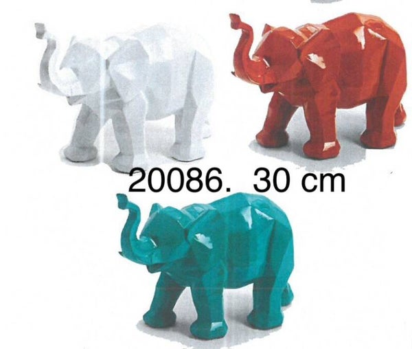 20086 olifant origami polyester kleur ass 30 cm