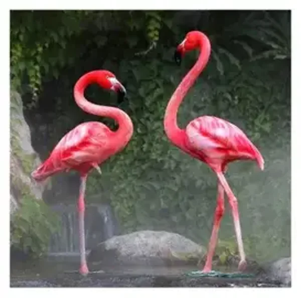 Flamingo op sokkelpolyester résine 130 cm