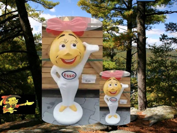 Vintage meisje ober polyester résine 30 cm