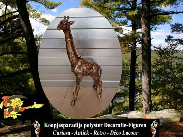 giraffe steampunk goud of zilver 60 cm verp 4