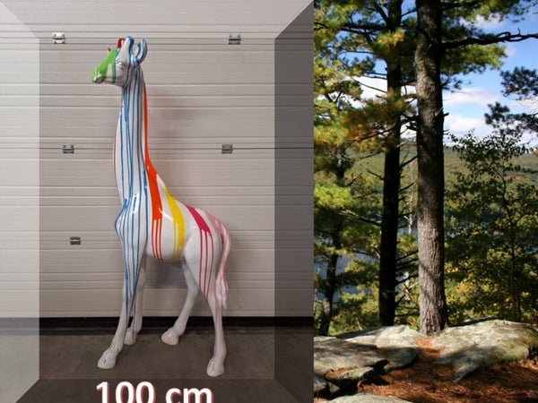 giraffe staand wit druip 100 cm