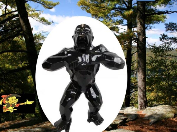 King Kong Boxer aap origami kleur polyester résine 40 cm