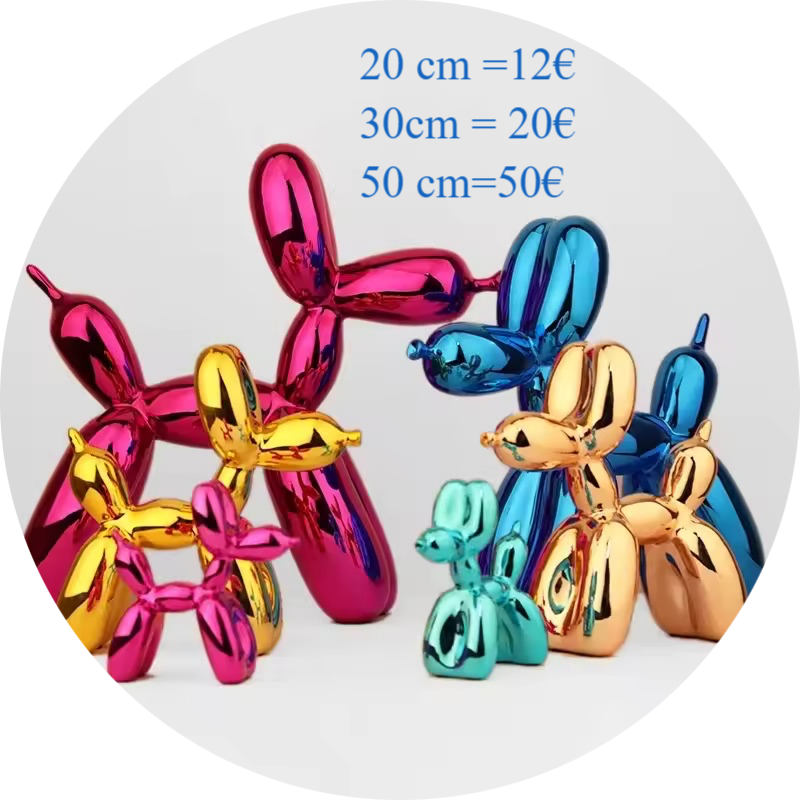 Design kunst sculpturen Ballon hond diverse kleuren 20 cm verp 1/1O