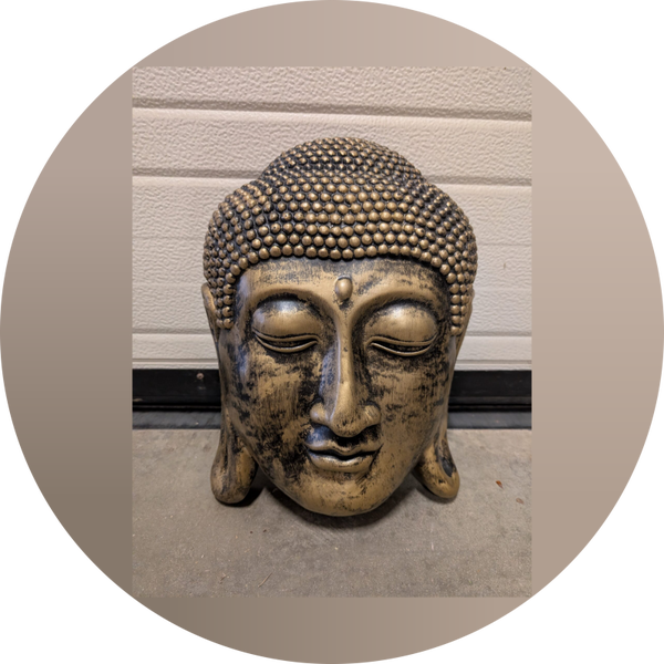 Boeddha Burste antiek goud  35 cm