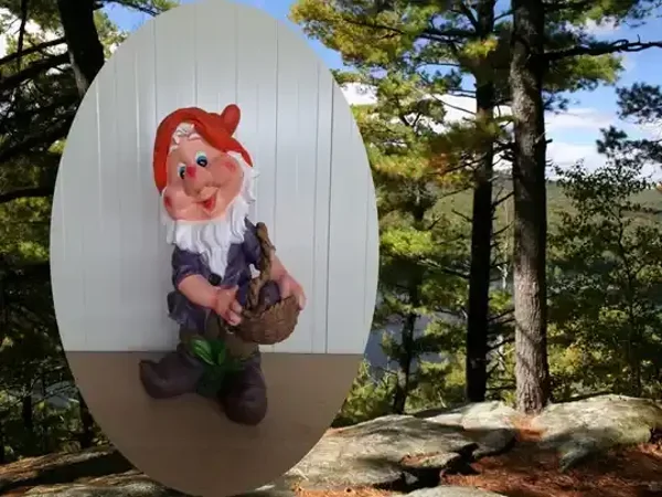 Kabouter met mand laminaat 112 cm