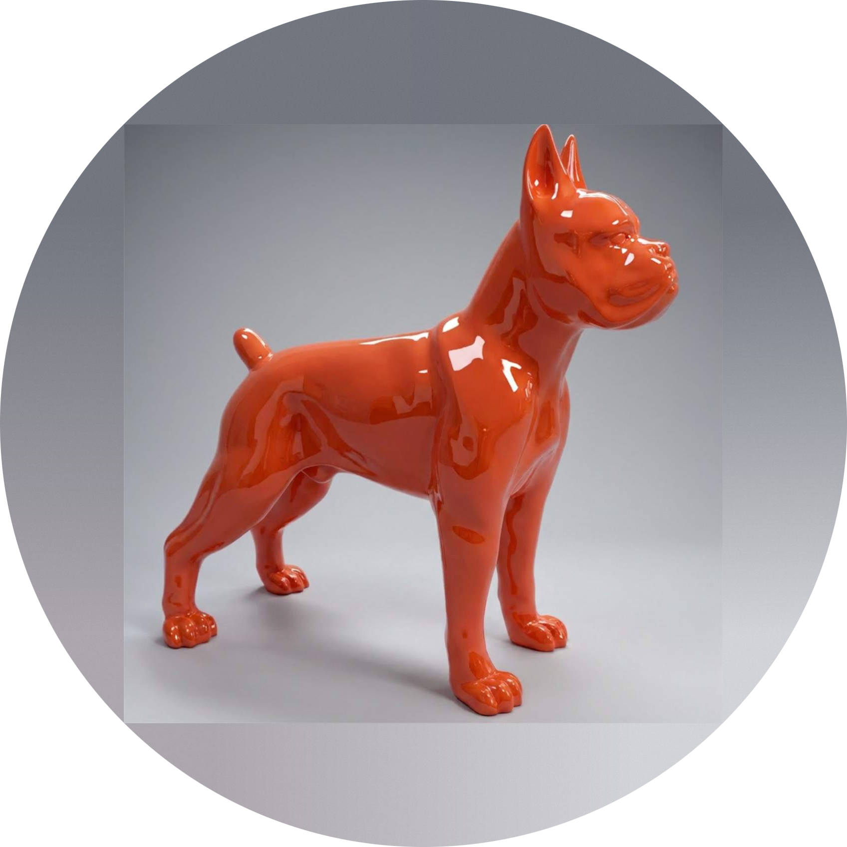 ART pop  Boxser Hond xxxl zwart multicolor drop 180 x 190 cm