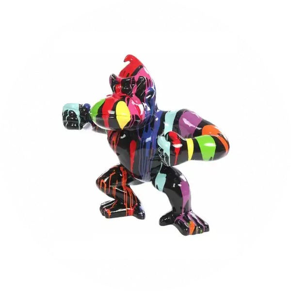 Gorilla jungle aap King Kong zwart multicolor  85 cm