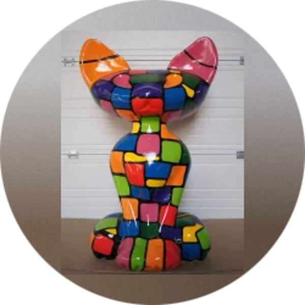 Kat Égypte cartoon multicolore smartie 110 cm
