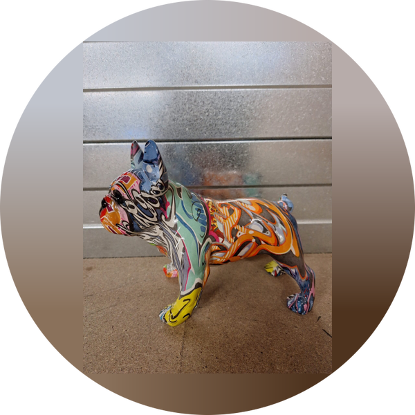 Graffiti pop art engelse buldog 27 x  41 x 22cm VERP 6