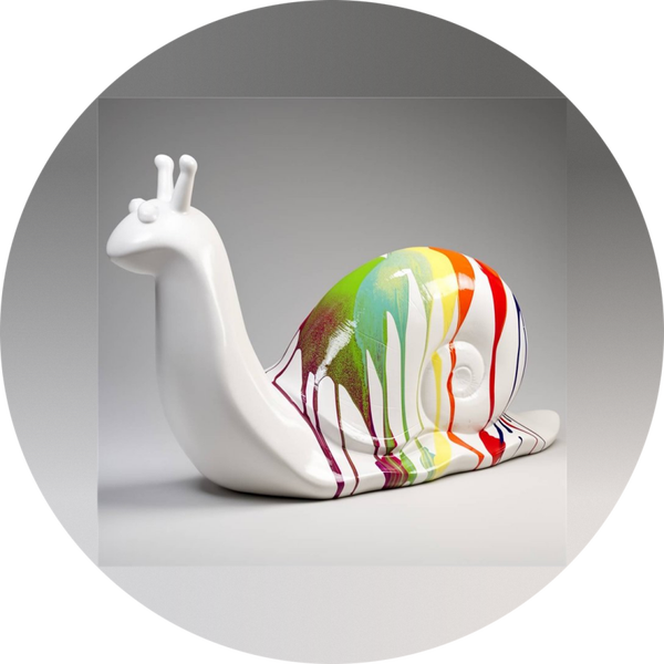 ART pop Slak wit multicolor polyester résine 105 x 41 x 63 cm