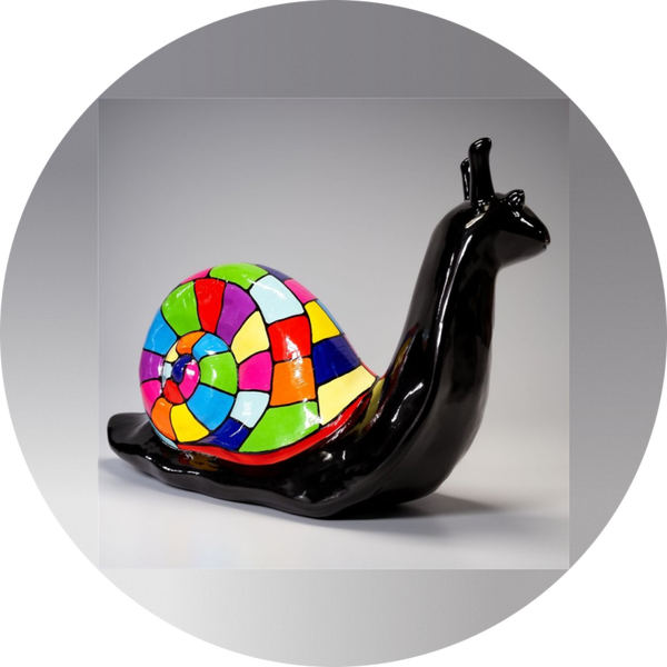 ART pop slak  zwart smartie polyester résine 105 x 41 x 63 cm