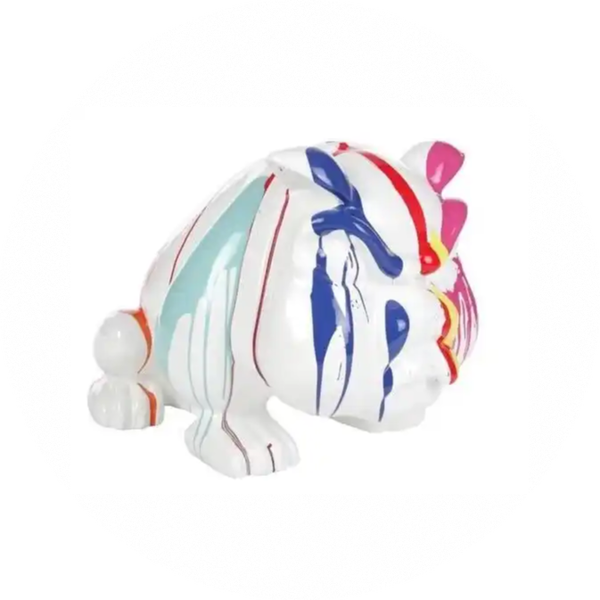 ART pop  Hond  Engelse buldog Wit of zwart  multicolor drop 130 cm