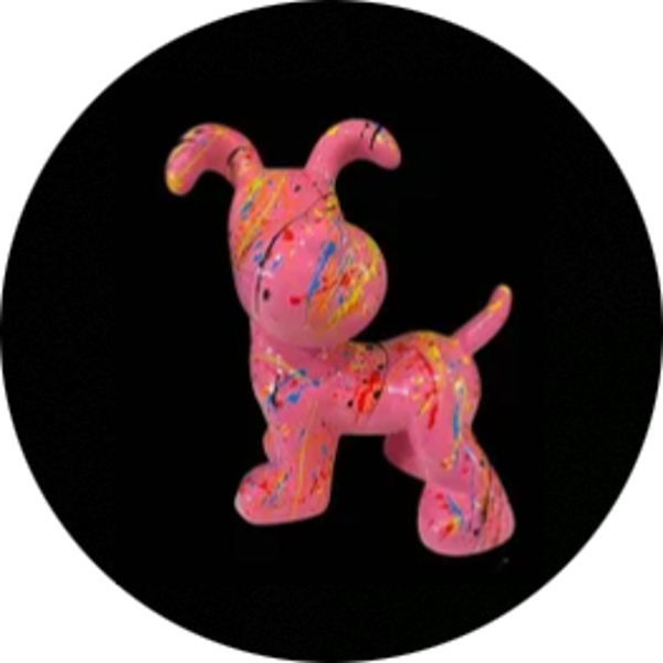 ART pop Cartoon Funny flapy hondje polyester multicolor splach 20 cm